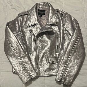 Forever 21 Silver Metallic Jacket